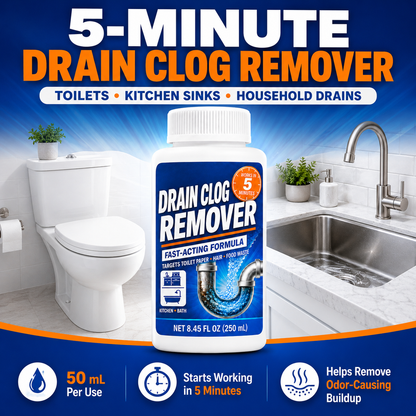 5-Minute Drain Clog Remover for Toilets, Kitchens & Fresh-Smelling Drains