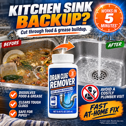 5-Minute Drain Clog Remover for Toilets, Kitchens & Fresh-Smelling Drains