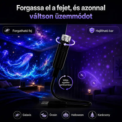 Topacme®🔮 2 az 1-ben: Lenyűgöző vetítés & Lila szemvédő fénymód