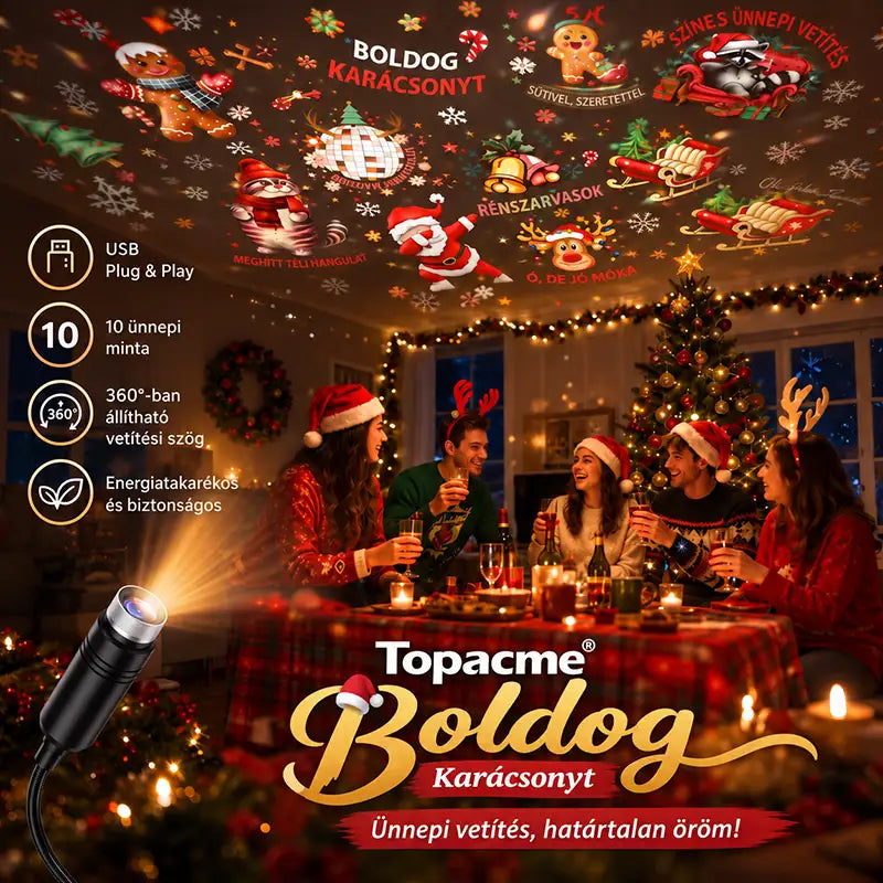 Topacme®🔮 2 az 1-ben: Lenyűgöző vetítés & Lila szemvédő fénymód